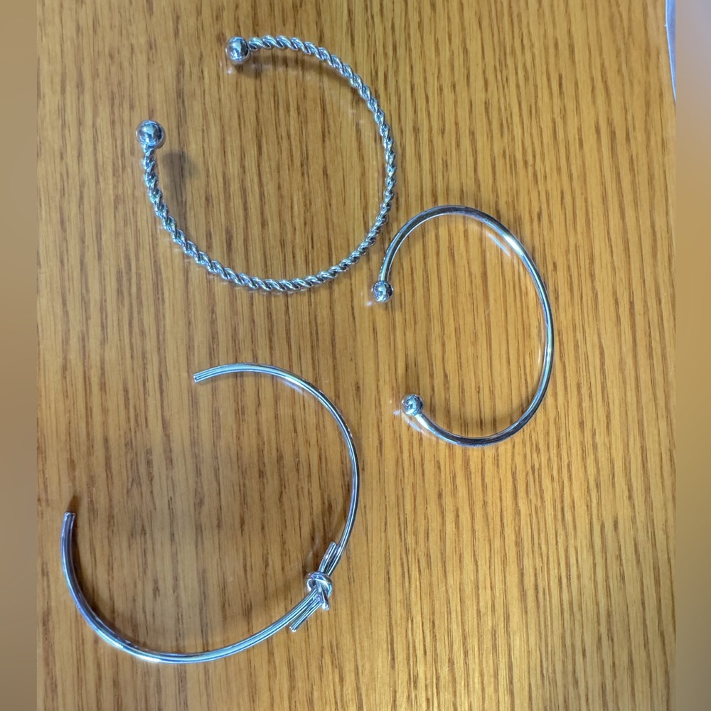 3-Pack Silver Bracelets